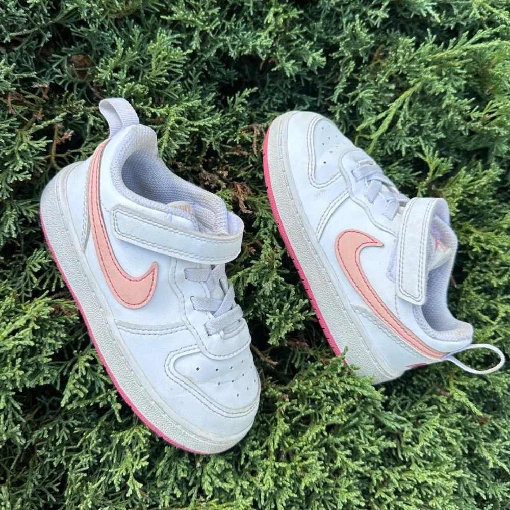Nike Court Borough Low 2 Toddler Girl Athletic Shoes Size 8 White Sneakers
